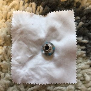 Pandora white and blue polka dot charm!